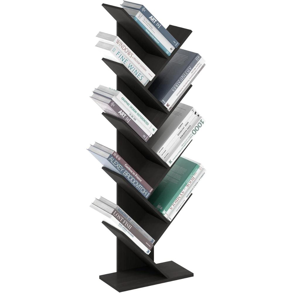 imageFurinno LUDER Book Shelf 3Cube Bookshelf Bookcase with Open Shelves 93 x 12 x 315 for Living Room Bedroom Home Office WhiteEspresso