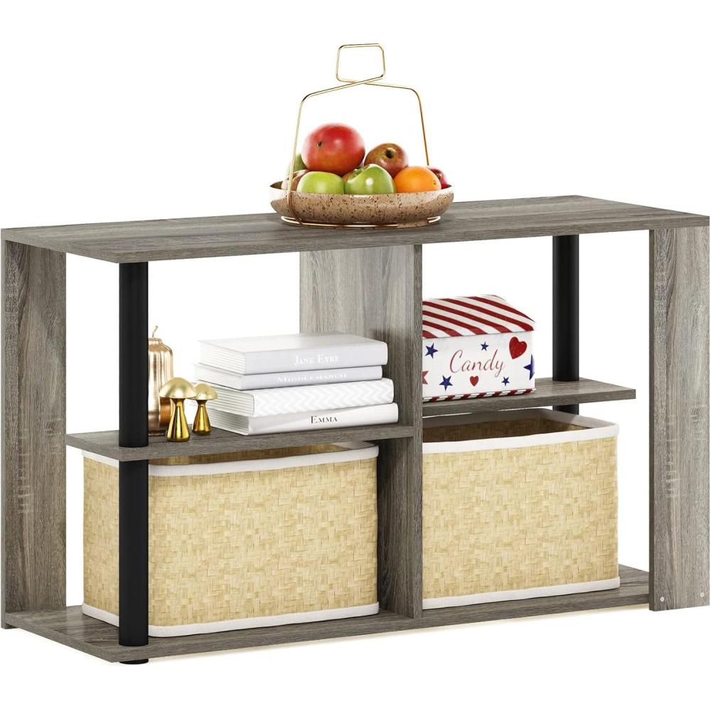 imageFurinno Simple Design Coffee Table French Oak GreyBlackFrench OakBlack