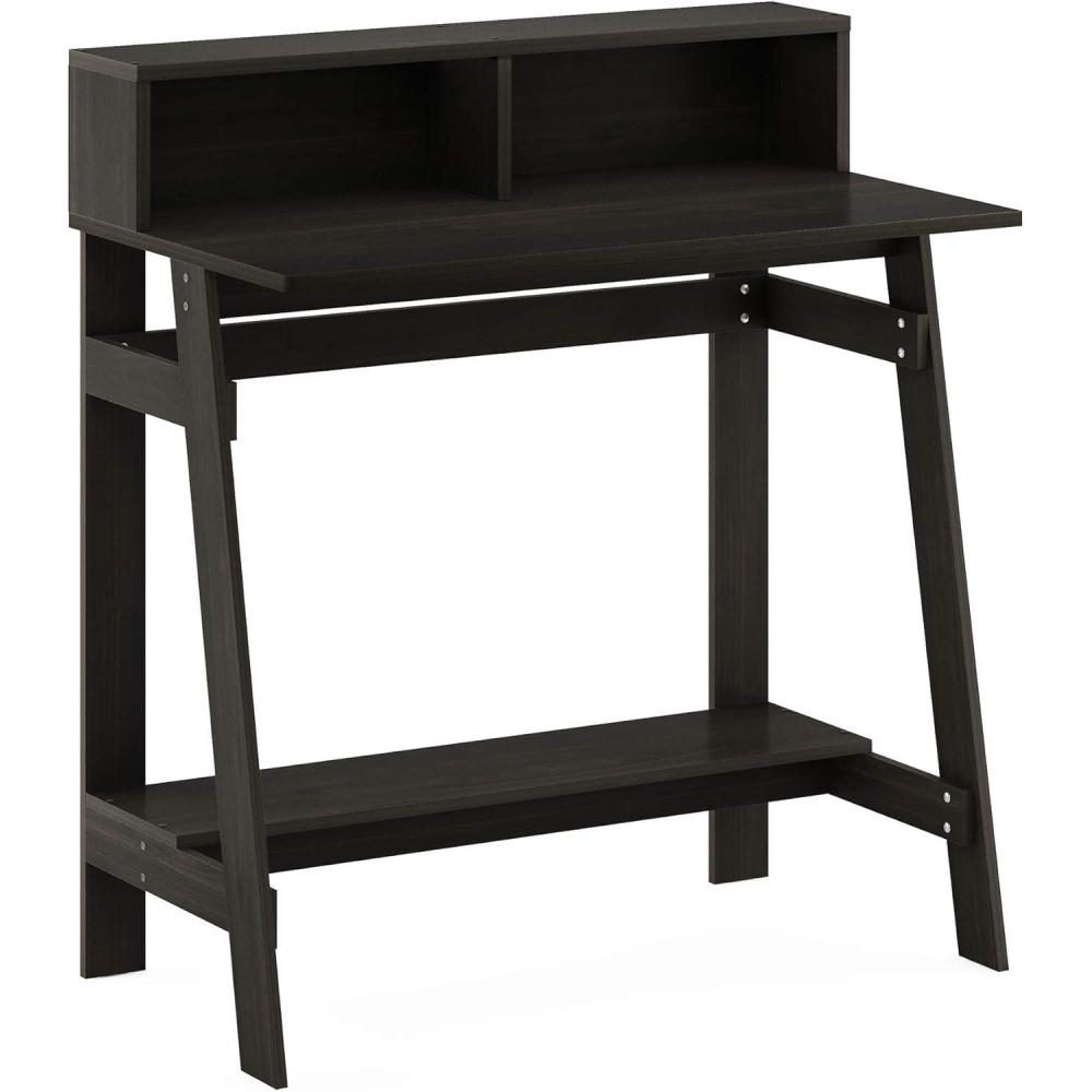 imageFurinno Simplistic A Frame Computer Desk BlackFrench Oak GreyEspresso