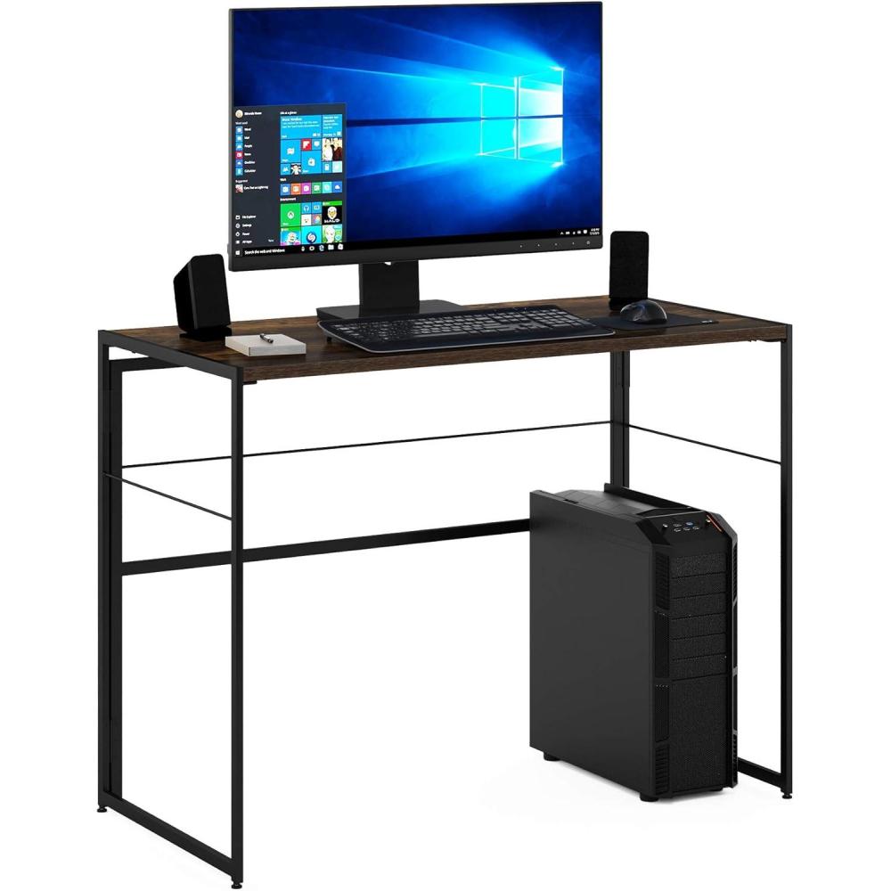 imageFurinno Simplistic A Frame Computer Desk BlackFrench Oak GreyRustic OakBlack