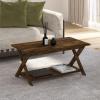 FURINNO Modern Simplistic Coffee Table, Espresso(Amber Pine)