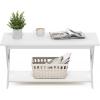 FURINNO Modern Simplistic Coffee Table, Espresso(White)