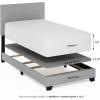 FURINNO Pessac PU Leather Upholstered Platform, Full, White(Glacier)