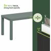 Furinno CLASSIC Coffee Table, Modern Rectangle Coffee Table with 1.8″ Triple Thick Tabletop, Side Table, Toolless Assembly, for Living Room, Home Office, White(Sage Green)