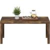 Furinno CLASSIC Coffee Table, Modern Rectangle Coffee Table with 1.8″ Triple Thick Tabletop, Side Table, Toolless Assembly, for Living Room, Home Office, White(Amber Pine)