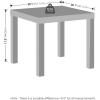 Furinno CLASSIC Coffee Table, Modern Rectangle Coffee Table with 1.8″ Triple Thick Tabletop, Side Table, Toolless Assembly, for Living Room, Home Office, White(Black)