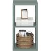 Furinno CUBICLE Book Shelf, 6-Cube Bookshelf, Extra Thick Frame Horizontally & Vertically Reversible Bookcase with Open Back, 14.6″ x 44″ x 30″, for Living Room, Bedroom, Home Office, Light Grey(Sage Green)