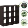 Furinno CUBICLE Book Shelf, 6-Cube Bookshelf, Extra Thick Frame Horizontally & Vertically Reversible Bookcase with Open Back, 14.6″ x 44″ x 30″, for Living Room, Bedroom, Home Office, Light Grey(Black Oak)