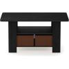 Furinno Coffee Table with Bins, Espresso/Brown(Americano/Medium Brown)