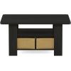 Furinno Coffee Table with Bins, Espresso/Brown(Dark Espresso/Brown)