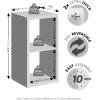 Furinno Cubic Closet Organizers and Storage, 5-Cube Closet Organizer, Open Shelf Closet Storage, Extra Thick Frame for Wardrobe, Bedroom, Living Room, White(Amber Pine)