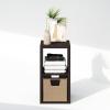 Furinno Cubic Closet Organizers and Storage, 5-Cube Closet Organizer, Open Shelf Closet Storage, Extra Thick Frame for Wardrobe, Bedroom, Living Room, White(Black Dark Oak)