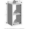 Furinno Cubic Closet Organizers and Storage, 5-Cube Closet Organizer, Open Shelf Closet Storage, Extra Thick Frame for Wardrobe, Bedroom, Living Room, White(Light Grey)