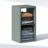 Furinno Cubic Closet Organizers and Storage, 5-Cube Closet Organizer, Open Shelf Closet Storage, Extra Thick Frame for Wardrobe, Bedroom, Living Room, White(Sage Green)