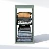 Furinno Cubic Closet Organizers and Storage, 5-Cube Closet Organizer, Open Shelf Closet Storage, Extra Thick Frame for Wardrobe, Bedroom, Living Room, White(Sage Green)