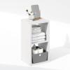Furinno Cubic Closet Organizers and Storage, 5-Cube Closet Organizer, Open Shelf Closet Storage, Extra Thick Frame for Wardrobe, Bedroom, Living Room, White(White)