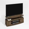 Furinno JAYA TV Stand for TVs up to 50 Inch with Open Storage, Blackwood(Brown Walnut)