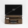 Furinno JAYA TV Stand for TVs up to 50 Inch with Open Storage, Blackwood(Brown Walnut)