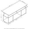 Furinno JAYA TV Stand for TVs up to 50 Inch with Open Storage, Blackwood(Dark Americano)