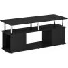Furinno JAYA TV Stand for TVs up to 50 Inch with Open Storage, Blackwood(Dark Americano)