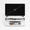 Furinno JAYA TV Stand for TVs up to 50 Inch with Open Storage, Blackwood(White/Black)