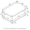 Furinno JUST Coffee Table, 2-Tier Modern Coffee Table with Open Shelf, Toolless Assembly Side Table, for Living Room, Bedroom, Home Office, White(White/White)