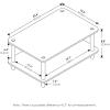 Furinno JUST Coffee Table, 3-Tier Modern Coffee Table with Open Shelf, Toolless Assembly Side Table, for Living Room, Bedroom, Home Office, White(Plain White/Plain White)
