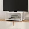 Furinno JUST Coffee Table, 3-Tier Modern Coffee Table with Open Shelf, Toolless Assembly Side Table, for Living Room, Bedroom, Home Office, White(White/White)