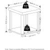 Furinno JUST Side Table, 3-Tier End Table, Open Shelves Night Stand, Bedside Table, Toolless Assembly, for Living Room, Bedroom, Bathroom, French Oak(Espresso/Black)