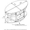 Furinno Jaya Simple Design Oval Coffee Table with Bin for Living Room, Walnut(Americano/Chrome/Black)