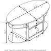 Furinno Jaya Simple Design Oval Coffee Table with Bin for Living Room, Walnut(French Oak Grey/Black/Black)