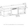 Furinno Jensen Farmhouse Barn Door Fireplace Stand with Storage Cabinet for TV up to 60 Inch, Rustic Brown(White Oak/Chrome)