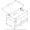Furinno Jensen Lift Top Coffee Table, Americano(Dark Americano)