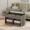 Furinno Jensen Lift Top Coffee Table, Americano(French Oak Grey)