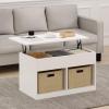 Furinno Jensen Lift Top Coffee Table, Americano(Solid White)