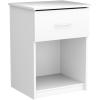 Furinno Jensen Lift Top Nightstand, Americano(Solid White)
