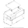 Furinno Jensen Living Room Wooden Leg Lift Top Coffee Table With Hidden Compartment and Side Open Storage Shelf, French Oak Grey(Solid White)