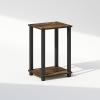 Furinno Just 3-Tier Turn-N-Tube Open Storage Nightstand, 1-Pack, Plastic Poles, Americano/Black(Amber Pine/Black)
