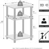 Furinno Just 3-Tier Turn-N-Tube Open Storage Nightstand, 1-Pack, Plastic Poles, Americano/Black(Americano/Black)