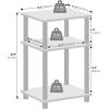 Furinno Just 3-Tier Turn-N-Tube Open Storage Nightstand, 1-Pack, Plastic Poles, Americano/Black(Americano/Stainless Steel)