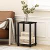 Furinno Just 3-Tier Turn-N-Tube Open Storage Nightstand, 1-Pack, Plastic Poles, Americano/Black(Black Espresso/Black)