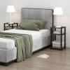 Furinno Just 3-Tier Turn-N-Tube Open Storage Nightstand, 1-Pack, Plastic Poles, Americano/Black(Columbia Walnut/Black)