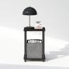 Furinno Just 3-Tier Turn-N-Tube Open Storage Nightstand, 1-Pack, Plastic Poles, Americano/Black(Espresso/Black)