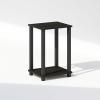 Furinno Just 3-Tier Turn-N-Tube Open Storage Nightstand, 1-Pack, Plastic Poles, Americano/Black(Espresso/Black)