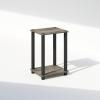 Furinno Just 3-Tier Turn-N-Tube Open Storage Nightstand, 1-Pack, Plastic Poles, Americano/Black(French Oak/Black)
