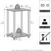 Furinno Just 3-Tier Turn-N-Tube Open Storage Nightstand, 1-Pack, Plastic Poles, Americano/Black(White/White)