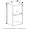 Furinno LUDER Book Shelf, 3-Cube Bookshelf, Bookcase with Open Shelves, 9.3 x 12 x 31.5, for Living Room, Bedroom, Home Office, White(Blackwood)