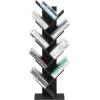 Furinno LUDER Book Shelf, 3-Cube Bookshelf, Bookcase with Open Shelves, 9.3 x 12 x 31.5, for Living Room, Bedroom, Home Office, White(Espresso)