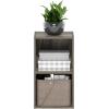 Furinno LUDER Book Shelf, 3-Cube Bookshelf, Bookcase with Open Shelves, 9.3 x 12 x 31.5, for Living Room, Bedroom, Home Office, White(French Oak)