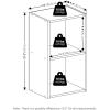 Furinno LUDER Book Shelf, 3-Cube Bookshelf, Bookcase with Open Shelves, 9.3 x 12 x 31.5, for Living Room, Bedroom, Home Office, White(Sage Green)